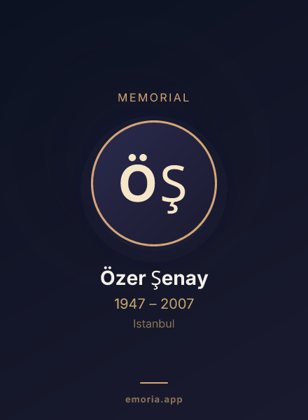 Memorial portrait of Özer Şenay
