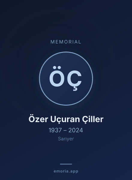Memorial portrait of Özer Uçuran Çiller
