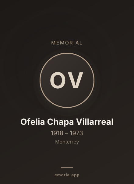 Memorial portrait of Ofelia Chapa Villarreal