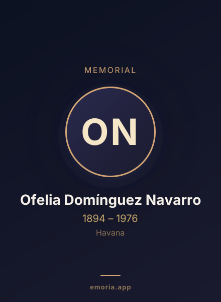 Memorial portrait of Ofelia Domínguez Navarro