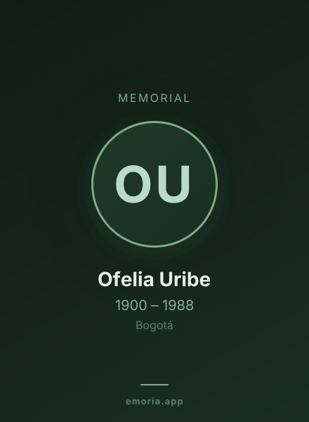 Memorial portrait of Ofelia Uribe
