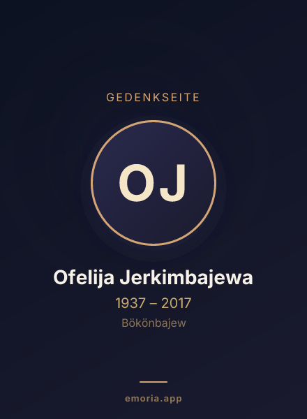 Gedenkportrait von Ofelija Jerkimbajewa