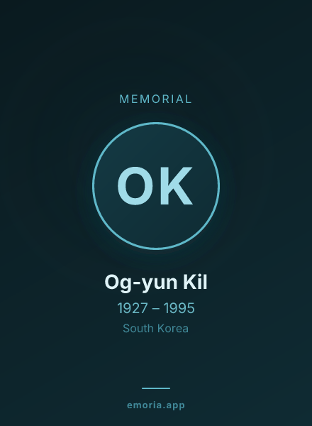 Memorial portrait of Og-yun Kil
