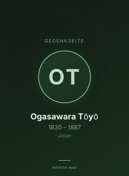 Gedenkportrait von Ogasawara Tōyō