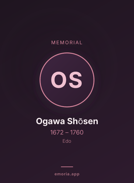 Memorial portrait of Ogawa Shōsen