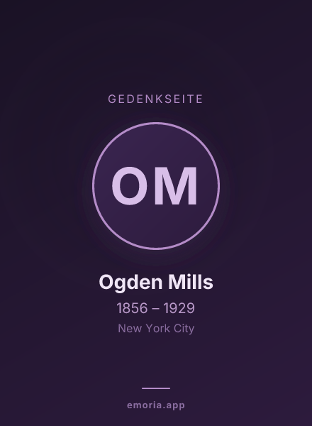 Gedenkportrait von Ogden Mills