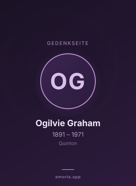 Gedenkportrait von Ogilvie Graham