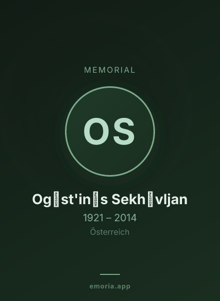 Memorial portrait of Ogոst'inոs Sekhոvljan