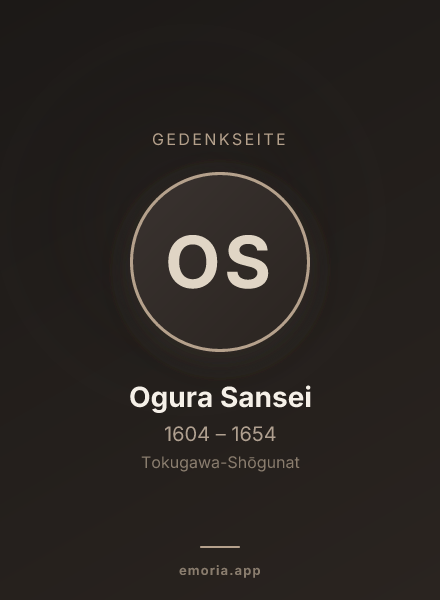 Gedenkportrait von Ogura Sansei