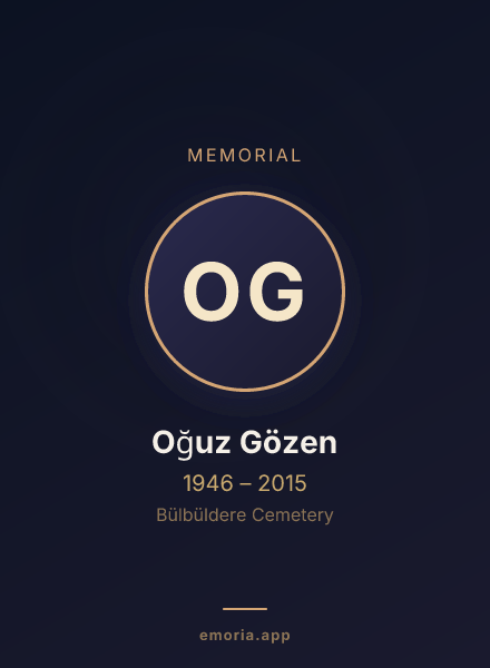 Memorial portrait of Oğuz Gözen