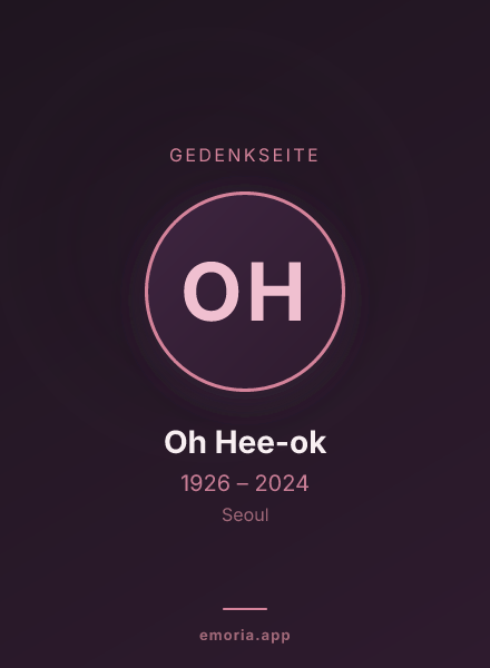 Gedenkportrait von Oh Hee-ok