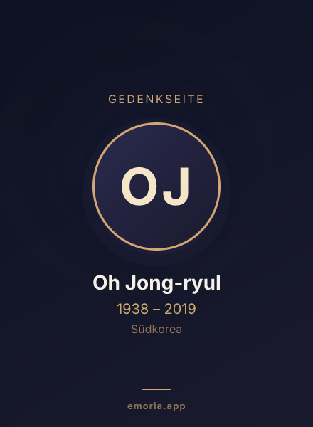 Gedenkportrait von Oh Jong-ryul