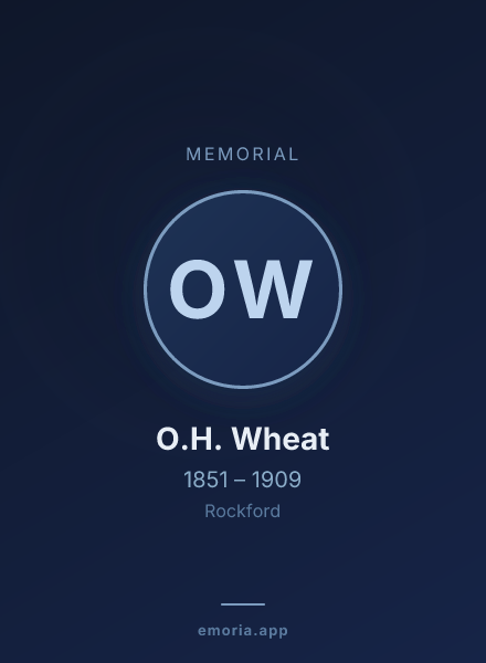 Memorial portrait of O.H. Wheat