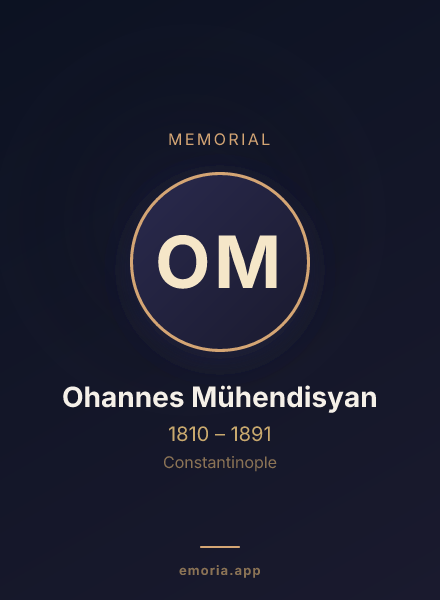 Memorial portrait of Ohannes Mühendisyan