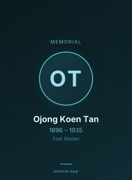 Memorial portrait of Ojong Koen Tan