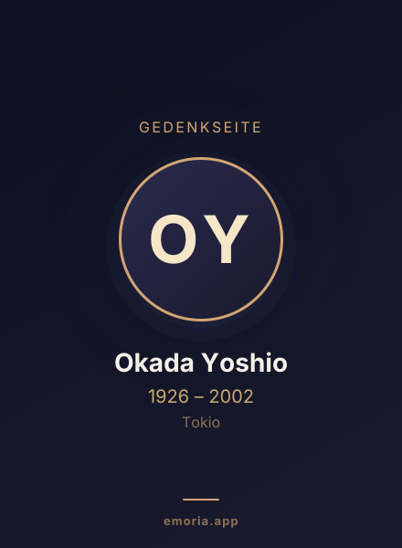 Gedenkportrait von Okada Yoshio