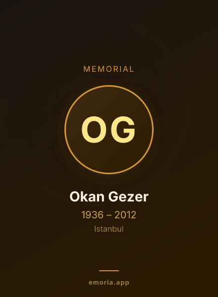 Memorial portrait of Okan Gezer