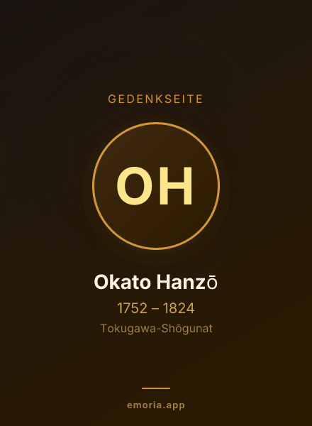 Gedenkportrait von Okato Hanzō
