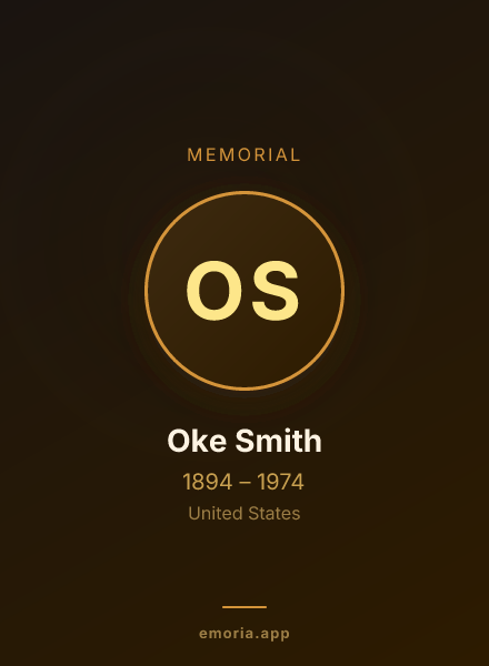 Memorial portrait of Oke Smith