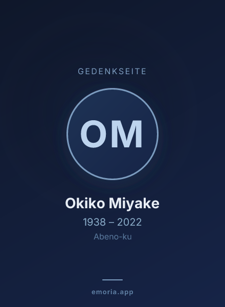Gedenkportrait von Okiko Miyake