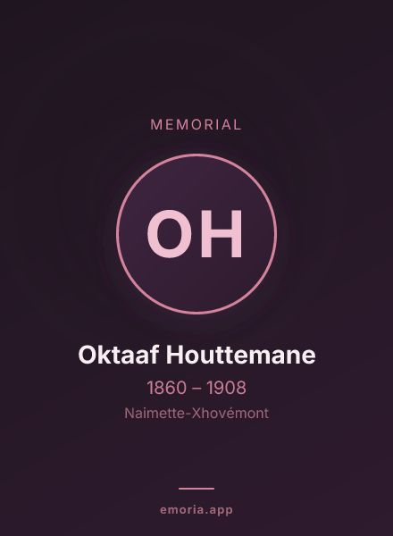 Memorial portrait of Oktaaf Houttemane