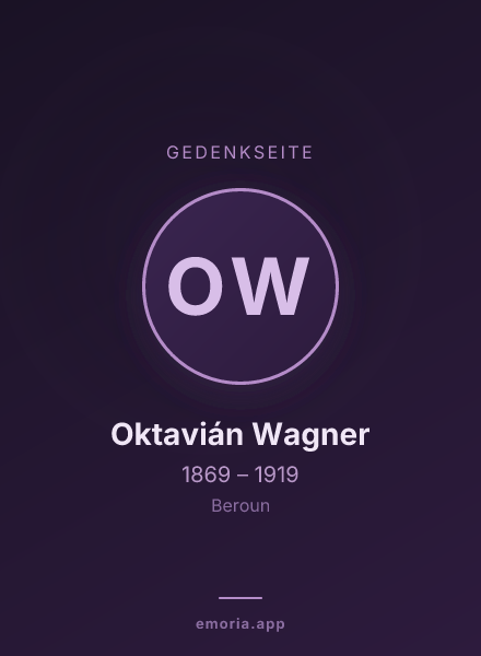 Gedenkportrait von Oktavián Wagner