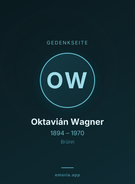 Gedenkportrait von Oktavián Wagner