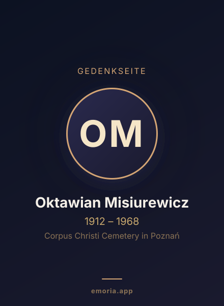Gedenkportrait von Oktawian Misiurewicz