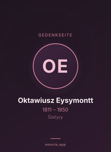 Gedenkportrait von Oktawiusz Eysymontt