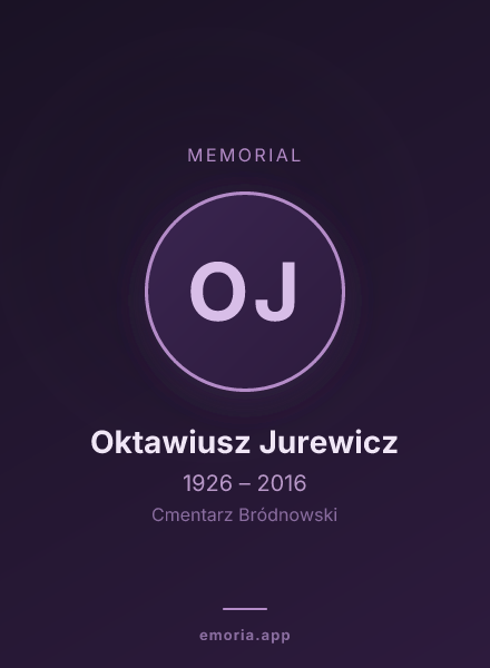 Memorial portrait of Oktawiusz Jurewicz