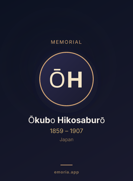 Memorial portrait of Ōkubo Hikosaburō