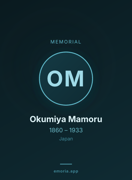 Memorial portrait of Okumiya Mamoru