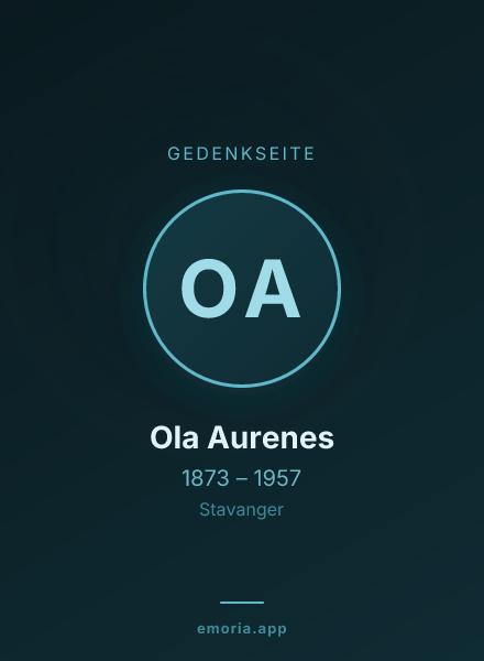 Gedenkportrait von Ola Aurenes