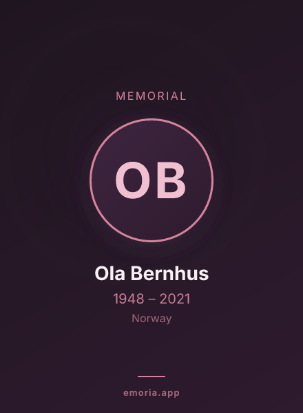 Memorial portrait of Ola Bernhus