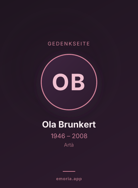 Gedenkportrait von Ola Brunkert