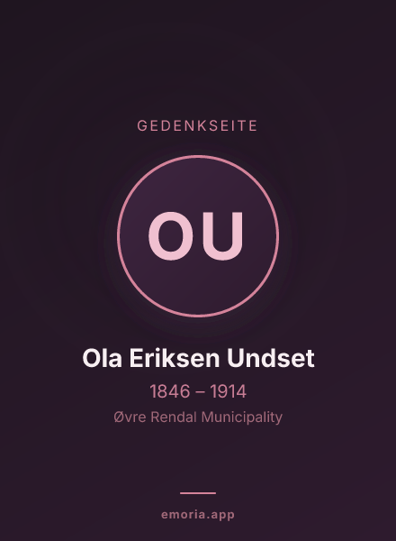 Gedenkportrait von Ola Eriksen Undset