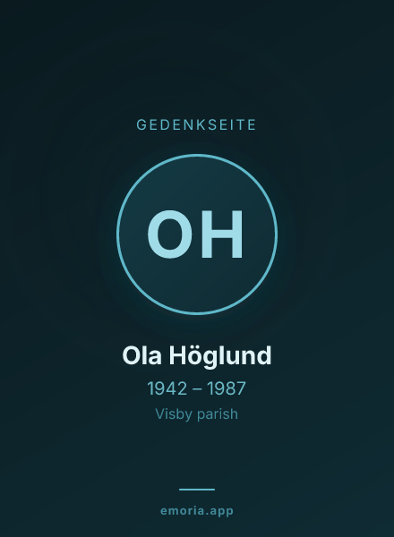 Gedenkportrait von Ola Höglund