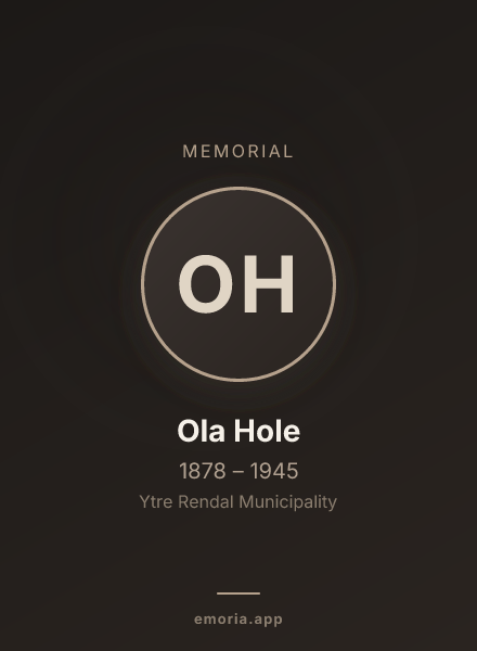 Memorial portrait of Ola Hole