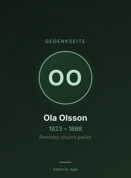 Gedenkportrait von Ola Olsson