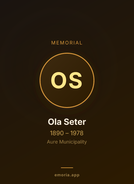 Memorial portrait of Ola Seter