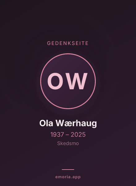 Gedenkportrait von Ola Wærhaug