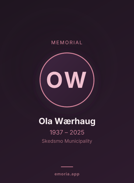 Memorial portrait of Ola Wærhaug