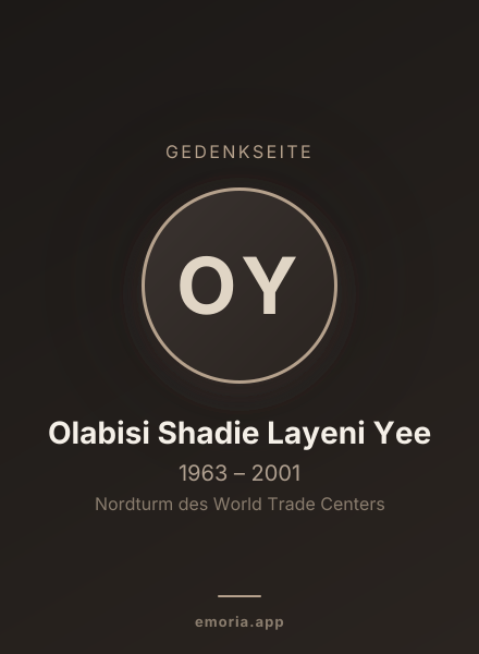 Gedenkportrait von Olabisi Shadie Layeni Yee