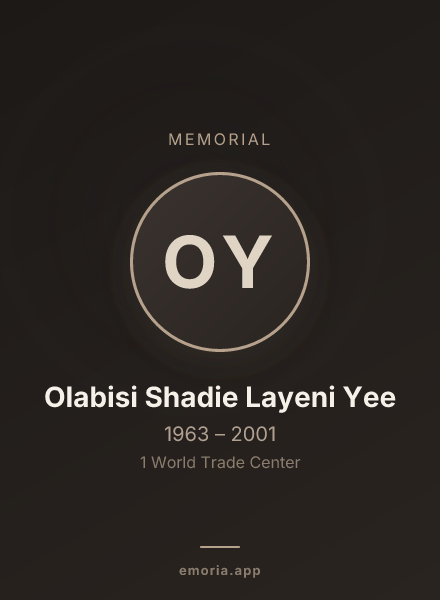 Memorial portrait of Olabisi Shadie Layeni Yee