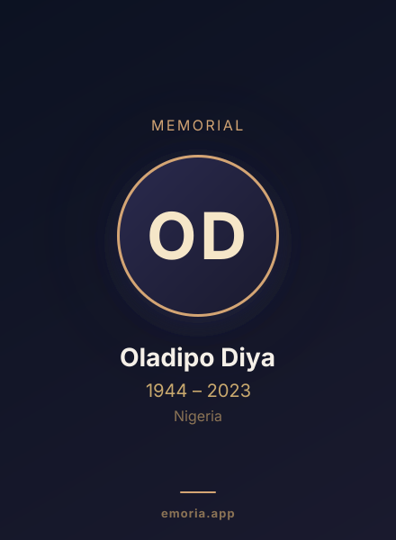 Memorial portrait of Oladipo Diya