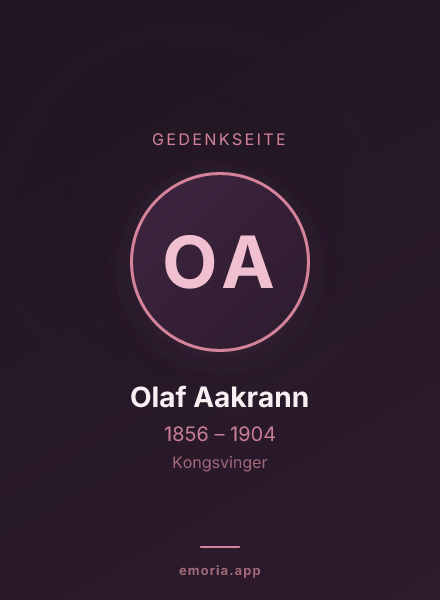 Gedenkportrait von Olaf Aakrann