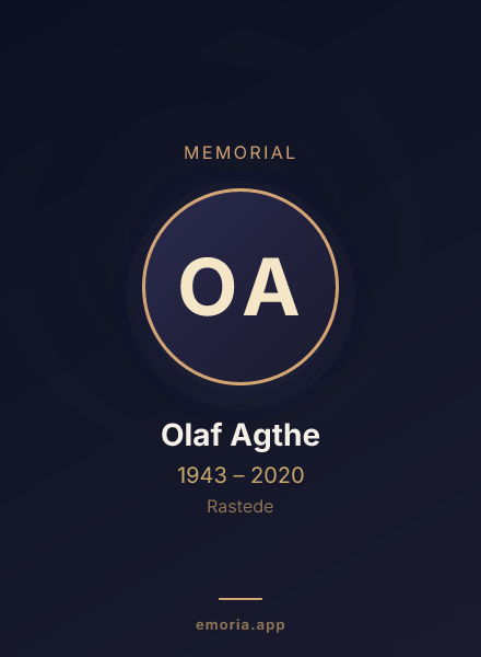 Memorial portrait of Olaf Agthe