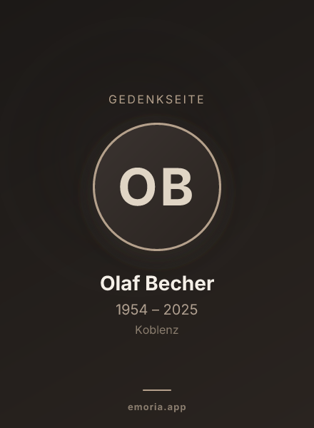 Gedenkportrait von Olaf Becher
