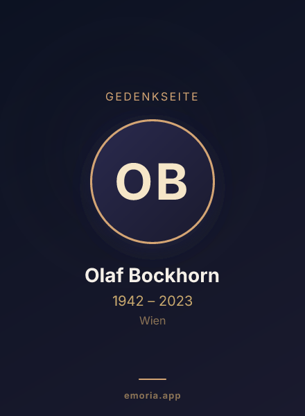 Gedenkportrait von Olaf Bockhorn