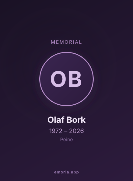 Memorial portrait of Olaf Bork